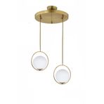 Lambadar Modern Beyaz Glop Camlı Daire Model Ikili Gold Sarkıt Avize Gold1 Tek Ebat 35 X 90 0040-2Goldglopbeyazcam