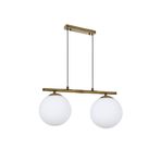 Lambadar Modern Beyaz Glop Camlı Sıralı Ikili Gold Sarkıt Avize Gold2 Tek Ebat 0091-2Goldglopbeyazcam