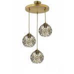 Lambadar Modern Selçuklu Top Motif Yıldız Ferforje Model Retro Rustik Sarkıt Avize Gold3 Tek Ebat 3533-3Goldyuvv