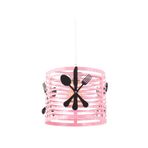 Lambadar Pembe Çatal Kaşık Bıçak Model Modern Sarkıt Avize Pembe Tek Ebat 25 X 70 3575-1Pembeçatalkaşik