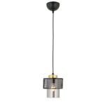 Lambadar Pulsar Hakiki Cam Model Modern Tekli Sarkıt Avize Siyah Tek Ebat 0092-1Blkgoldkafesfümecam