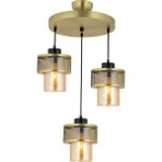 Lambadar Pulsar Model Modern Üçlü Sarkıt Avize - Gold - Bal Rengi - 3