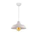 Lambadar Retro Rustik Model Modern Metal Tekli Beyaz Sarkıt Avize Cafe Beyaz Tek Ebat 25 X 70 3506-Svm4W
