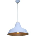 Lambadar Retro Rustik Model Modern Metal Tekli Sarkıt Siyah Avize - Beyaz - Gold - 1