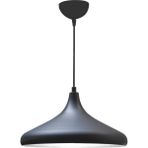 Lambadar Retro Rustik Model Modern Metal Tekli Siyah Beyaz Sarkıt Avize Cafe - Siyah - Beyaz - 1