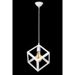Lambadar Rustik Retro Model Geometrik Sarkıt Metal Küp Avize Beyaz Tek Ebat 3528-1Wht