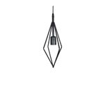 Lambadar Rustik Retro Model Geometrik Sarkıt Metal Plazma Avize Siyah Tek Ebat 3504-1Blkplazma