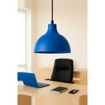 Lambadar Shine Metal Tekli Mavi Sarkıt Avize Retro Rustik Model Modern Endüstriyel Mufak Hol Ofis Cafe Avize