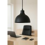 Lambadar Shine Metal Tekli Siyah Sarkıt Avize Retro Rustik Model Modern Endüstriyel Mufak Hol Cafe Avize