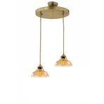 Lambadar Special Model Ikili Gold Modern Bal Camlı Sarkıt Avize Gold2 Tek Ebat 30 X 70 3507-2Yuvgoldgbalcam