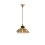 Lambadar Special Model Tekli Gold Modern Füme Camlı Sarkıt Avize Gold1F Tek Ebat 20 X 70 3507-1Goldgfümecam
