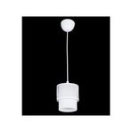 Lambadar Tekli Beyaz Cam Kafes Model Modern Sarkıt Avize Beyaz Tek Ebat 3540-1Whtkafesbeyazcam
