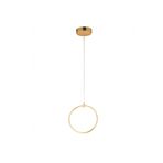 Lambadar Tekli Halka Sarkıt Modern Led Beyaz Işık Ultra Power Led Avize Salon Mutfak Oda Hol Ledli Avize Gold Tek Ebat 30 X 70 0009-Halka-1Gold-Sarkit