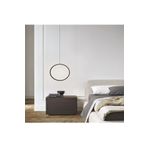 Lambadar Tekli Halka Sarkıt Modern Led Beyaz Işık Ultra Power Led Avize Salon Mutfak Oda Hol Ledli Avize Siyah Tek Ebat 30 X 70 0009-Halka-1Blk-Sarkit
