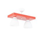 Lambadar Tekli Kare Kırmızı Spor Model Modern Avize Kirmizi Tek Ebat 3502-2Red106C1