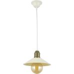 Lambadar Tekli Krem Retro Rustik Model Modern Metal Sarkıt Avize - Sarı