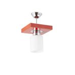 Lambadar Tekli Modern Spor Model Kare Tepsi Kırmızı Avize Kırmızı Tek Ebat 3502-1Red