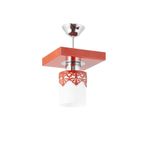 Lambadar Tekli Modern Spor Model Kare Tepsi Taçlı Kırmızı Avize Nocolor-9A5A7942 Tek Ebat 3502-1Redtac