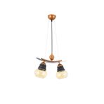 Lambadar Tekli Modern Tarz Kayık Model Metal Camlı Sarkıt Avize Nocolor-E7Ae7F1F Tek Ebat 3561-2Bakir