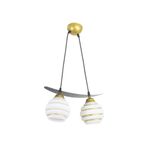 Lambadar Tekli Özel Şerit Camlı Kayık Model Tarz Sarkıt Avize Gold Tek Ebat Unisex 3563-2Goldgoldseritcam