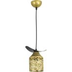 Lambadar Tekli Paparta Motif Kayık Model Tarz Sarkıt Avize - Gold - 1