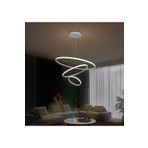 Lambadar Üçlü Halka Model Sarkıt Modern Led Beyaz Işık Ultra Power Led Avize Salon Mutfak Oda Ledli Avize Krom Tek Ebat 50 X 70 0011-Halka50-40-30-Krom-Sarkit