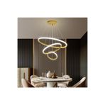 Lambadar Üçlü Halka Model Sarkıt Modern Led Beyaz Işık Ultra Power Led Avize Salon Mutfak Oda Ledli Avize