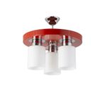 Lambadar Üçlü Modern Spor Model Yuvarlak Tepsi Kırmızı Avize Nocolor-Ca53314A Tek Ebat 3501-3Red