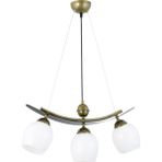 Lambadar Üçlü Modern Tarz Kayık Model Metal Camlı Sarkıt Avize - Eskitme