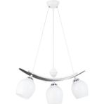 Lambadar Üçlü Modern Tarz Kayık Model Metal Camlı Sarkıt Avize - Krom