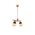 Lambadar Üçlü Modern Tarz Kayık Model Metal Camlı Sarkıt Avize Nocolor-1E69Ac3C Tek Ebat 3562-2Bakir