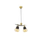 Lambadar Üçlü Modern Tarz Kayık Model Metal Camlı Sarkıt Avize Nocolor-390664Bf Tek Ebat 3561-2Gold