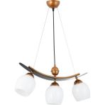 Lambadar Üçlü Modern Tarz Kayık Model Metal Camlı Sarkıt Avize - Sarı