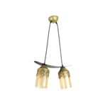Lambadar Üçlü Taçlı Motif Balcam Kayık Model Tarz Sarkıt Avize Gold Tek Ebat Unisex 3563-2Goldtacbalcam