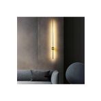 Lambadar Uzun Nova Model Led Beyaz Işık Ultra Power Led Avize Salon Hol Yatak Odası Ledli Aplik Avize Gold Tek Ebat 0027-Uzunnova-Aplik-Gold