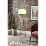 Lambader 3 Ayaklı – Dekoratif Ayaklı Lamba, E27 Duy Uyumlu, Mdf Ahşap Ayaklı Salon Yatak Odası Aydınlatma (Kahverengi, 120 Cm)