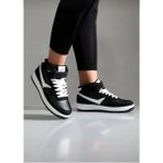 Lambirlent 2185 Unisex (Kadın-Erkek) Boğazlı Spor Ayakkabı - Siyah - Beyaz