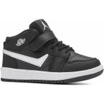 Lambırlent Unisex Cırtlı Air Jordan Mevsimlik Cilt Deri Boğazlı Anatomik Sneakers Spor Bot Ayakkabı - 00-Siyah