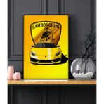 Lamborghini Araba Poster Çerçevesiz Duvar Posteri