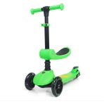 Lamborghini Lisanslı L5 2in1 Katlanabilir Oturaklı Işıklı 3 Tekerlekli Çocuk Scooter Yeşil - Yeşil - Siyah