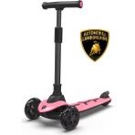 Lamborghini Resmi Lisanslı 3+Yaş Için Işıklı 3 Tekerlekli Kademeli Uzayabilen Premium Çocuk Scooter - Pembe
