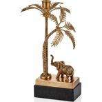 La'Medore 19 x 18 x 34 cm Fil Detaylı Palmiye Ağacı Brass Mumluk
