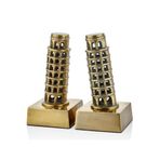 La'Medore Bookend Pisa Tower Gold 20x10x20 cm Obje