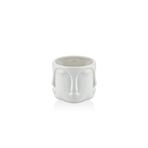 La'Medore Havelka Büyük Boy 11.5x11 cm Suratlı Parlak Beyaz Dekoratif