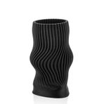 La'Medore Linear Siyah 3D 21x21x38 cm Büyük Vazo