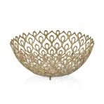 La'Medore Peacock Gold Yuvarlak 47x47x19 cm Büyük Dekoratif Kase