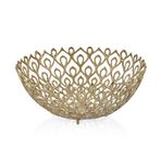 La'Medore Peacock Gold Yuvarlak 47x47x19 cm Büyük Dekoratif Kase