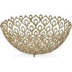 Lamedore Peacock Gold Yuvarlak Büyük Dekoratif Kase 47X47X19 cm - 1 lt