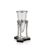 La'Medore Zeus Konik Camlı Silver 23x23x45 cm Küçük Boy Vazo