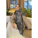 lamelif Gül Desen Bambu Şal Haki
